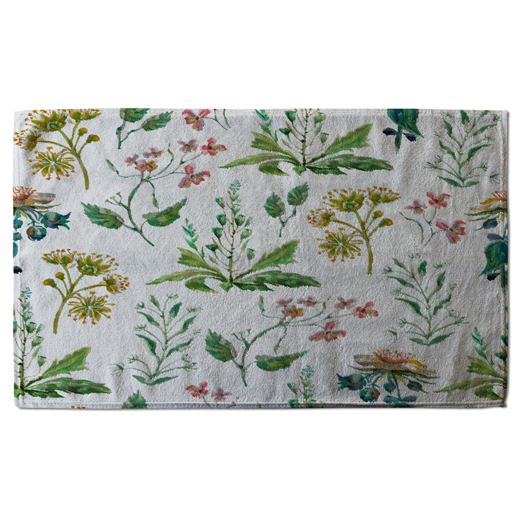 New Product Watercolour Leaves & Flowers (Kitchen Towel)  - Andrew Lee Home and Living