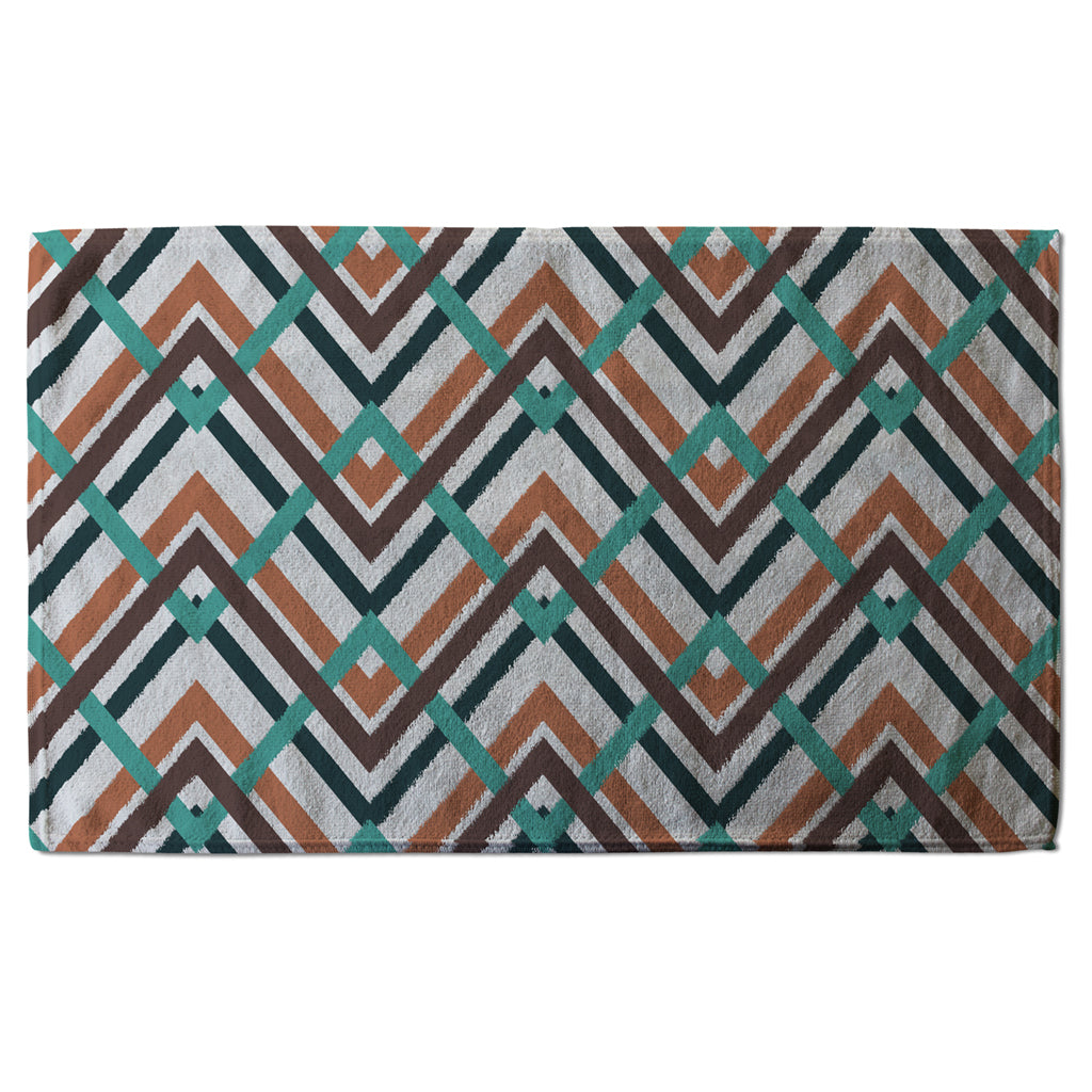New Product Coloured Geometric Zig Zag (Kitchen Towel)  - Andrew Lee Home and Living