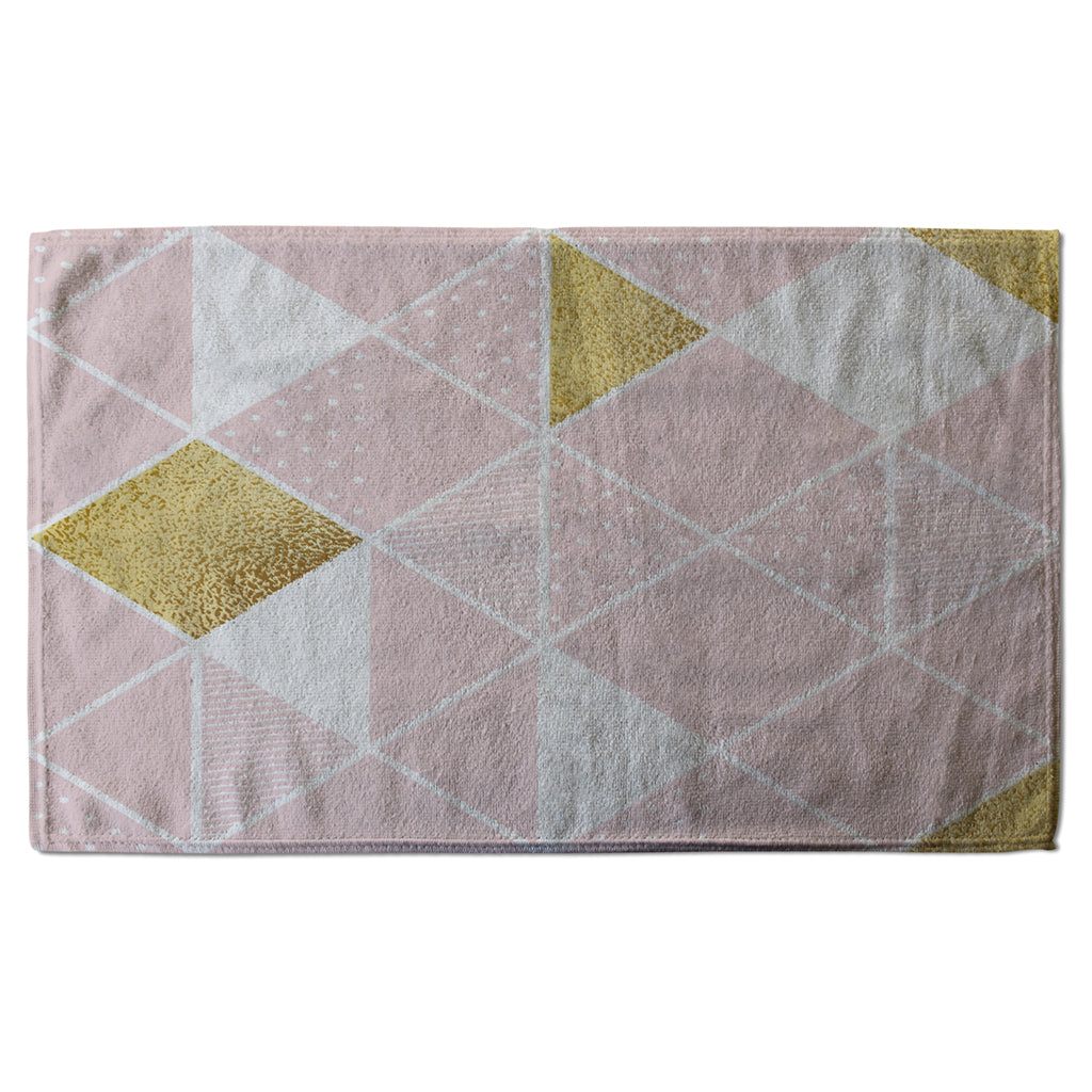 New Product Pink & Gold Geometric (Kitchen Towel)  - Andrew Lee Home and Living