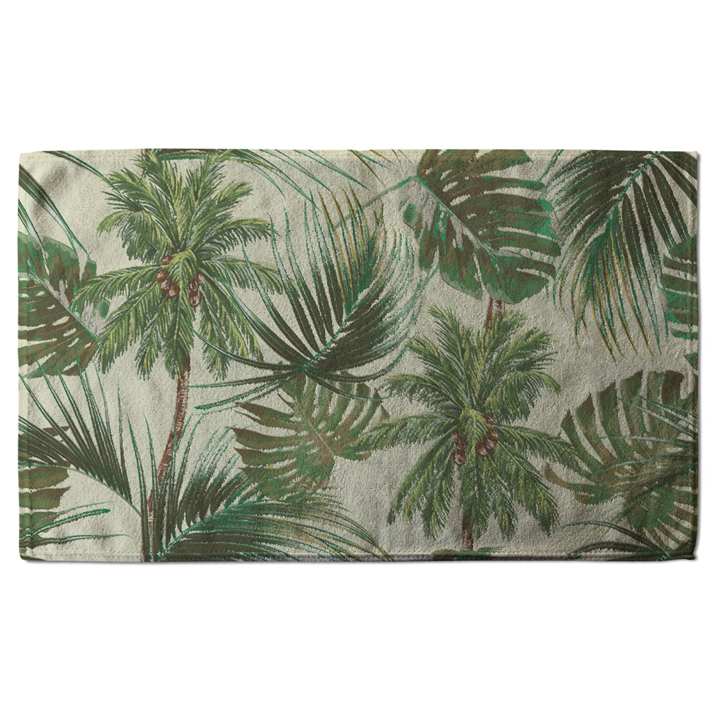 New Product Tropical Leaves on Yellow (Kitchen Towel)  - Andrew Lee Home and Living