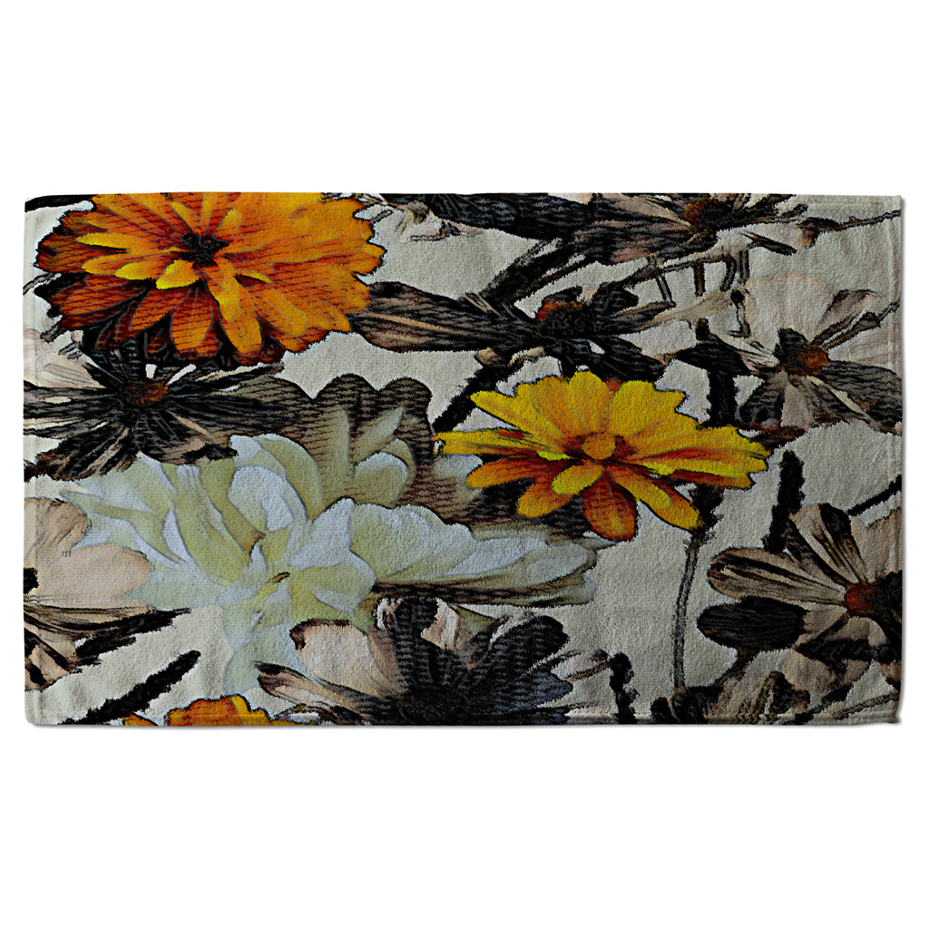 New Product Orange Flower Print (Kitchen Towel)  - Andrew Lee Home and Living