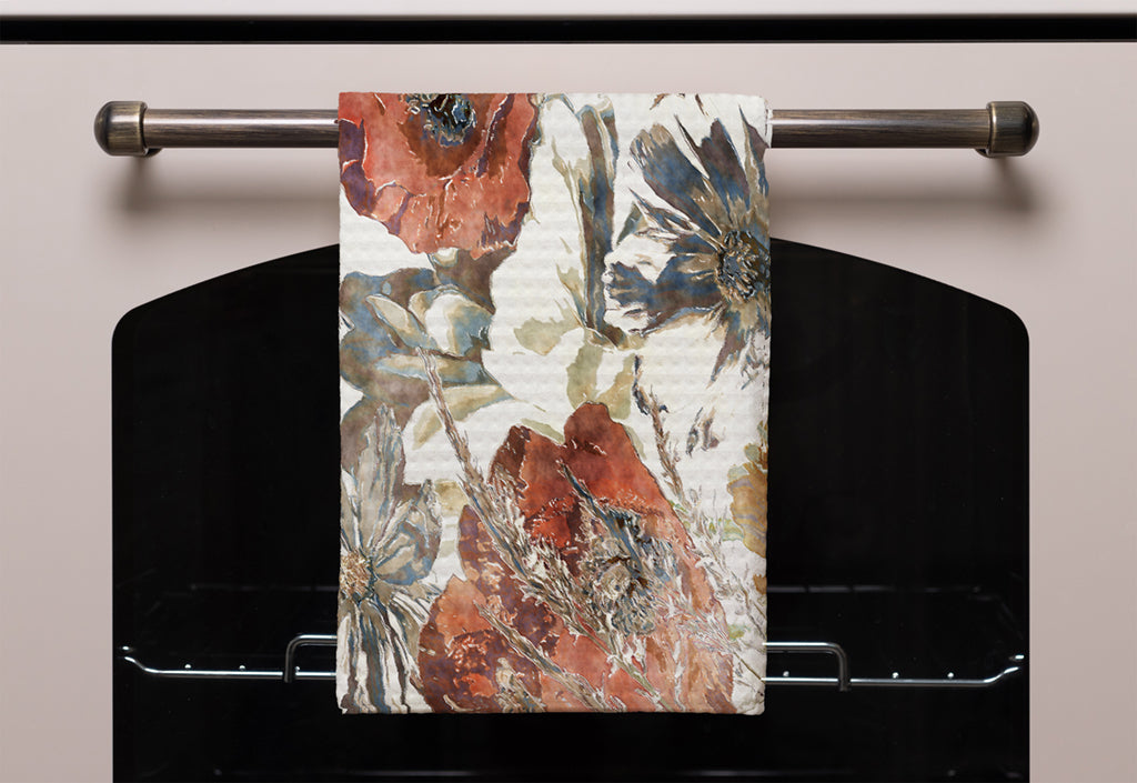 New Product Watercolour Flower Print (Kitchen Towel)  - Andrew Lee Home and Living