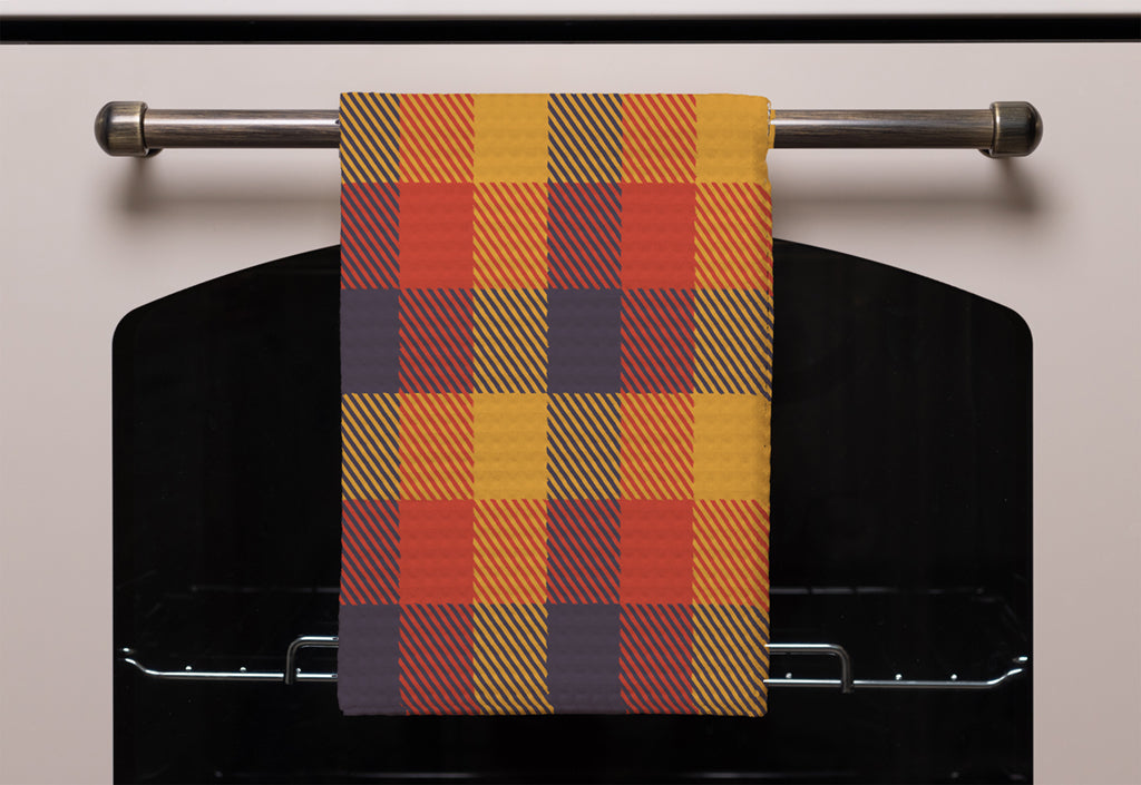 New Product Orange Check Pattern (Kitchen Towel)  - Andrew Lee Home and Living