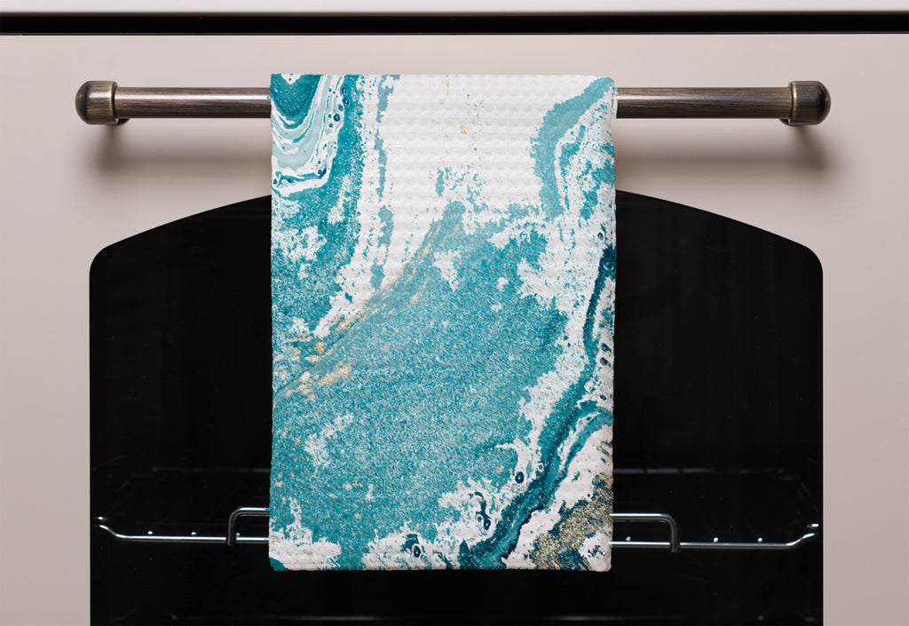 New Product Marble In Blue (Kitchen Towel)  - Andrew Lee Home and Living
