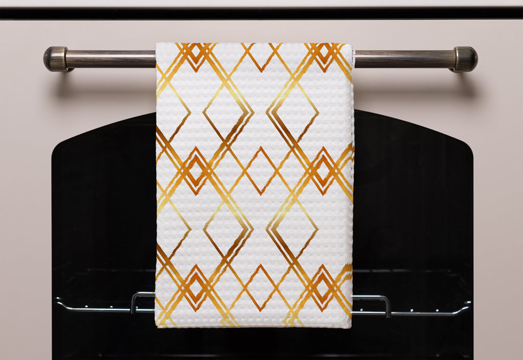 New Product Geometric Golden Pattern (Kitchen Towel)  - Andrew Lee Home and Living