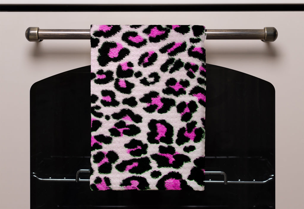 New Product Pink Fluffy Leopard (Kitchen Towel)  - Andrew Lee Home and Living