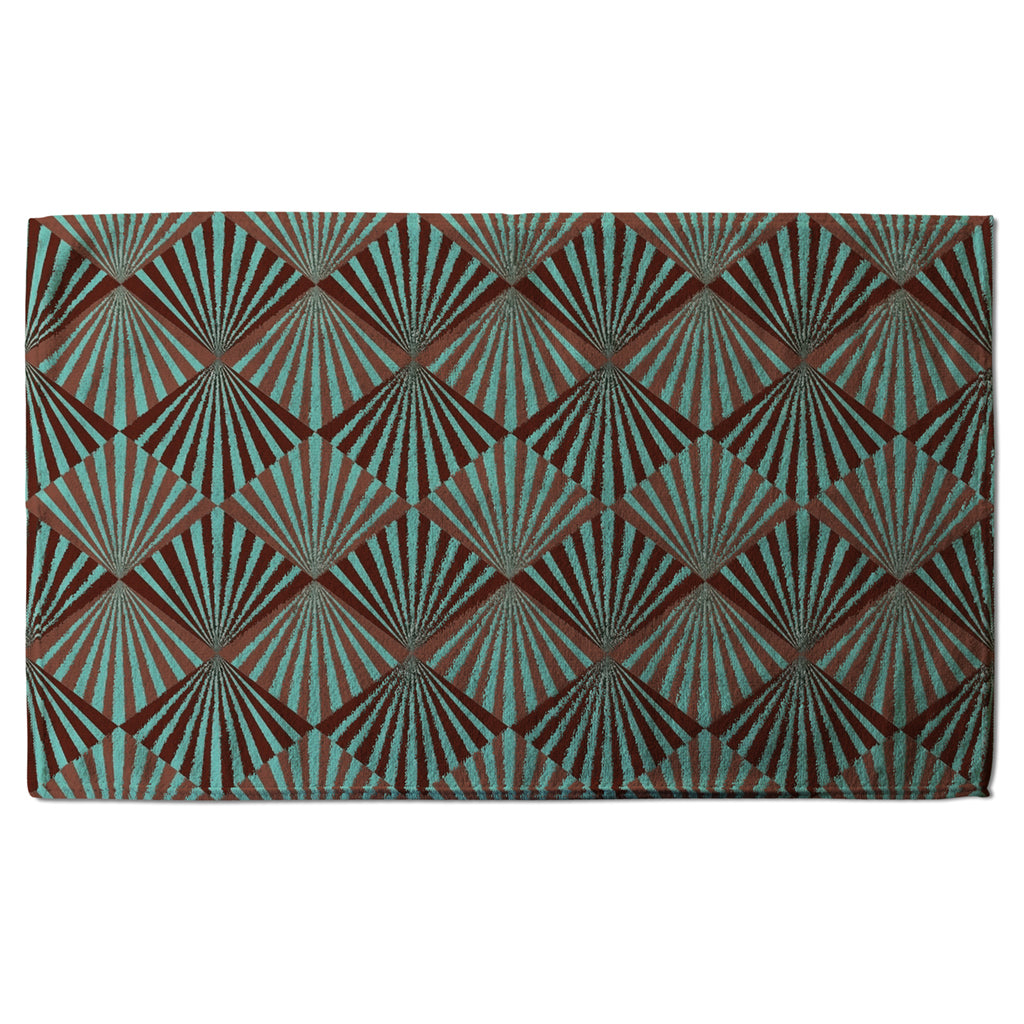 New Product Green Geometric Rays (Kitchen Towel)  - Andrew Lee Home and Living