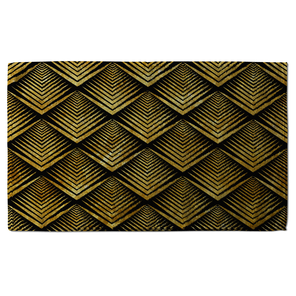 New Product Golden Geometric Flower Pattern (Kitchen Towel)  - Andrew Lee Home and Living