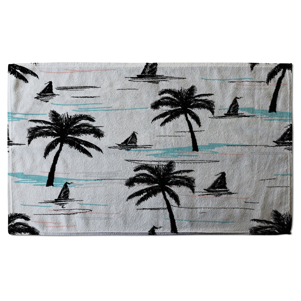 New Product Palm Trees & Sailboats (Kitchen Towel)  - Andrew Lee Home and Living