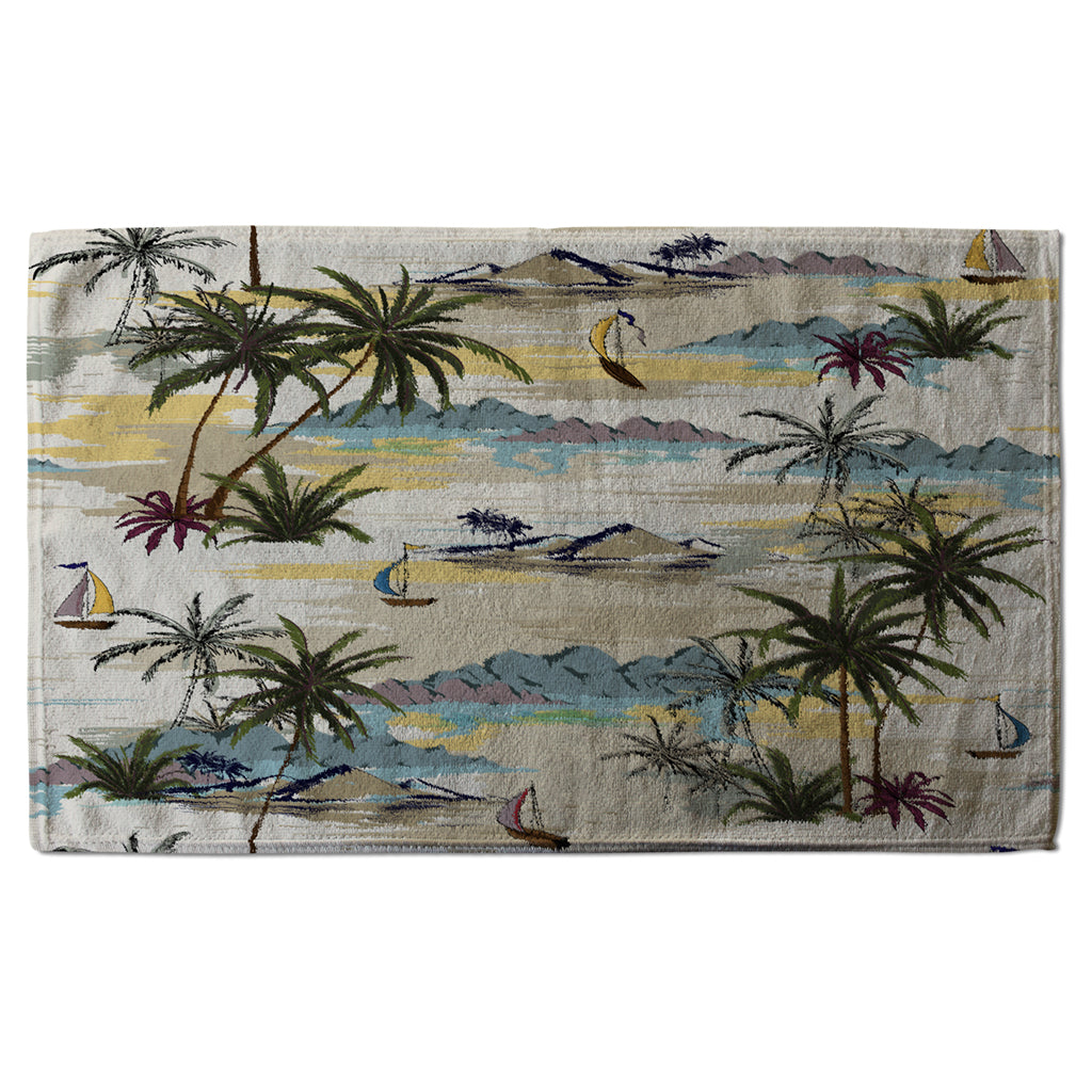New Product Palm & Sailboats (Kitchen Towel)  - Andrew Lee Home and Living