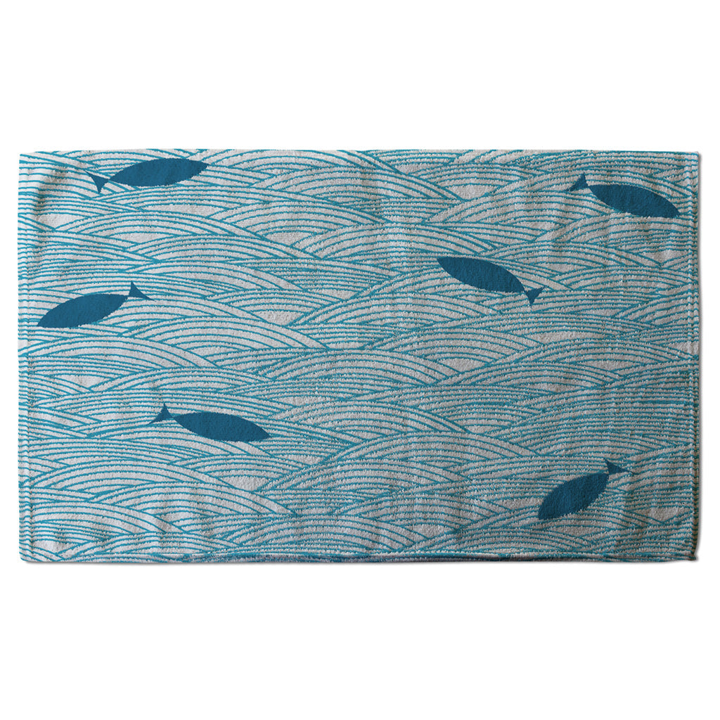 New Product Waves & Fish (Kitchen Towel)  - Andrew Lee Home and Living