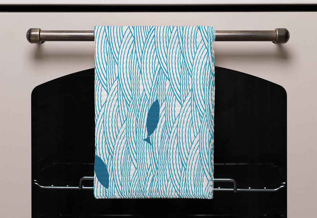 New Product Waves & Fish (Kitchen Towel)  - Andrew Lee Home and Living