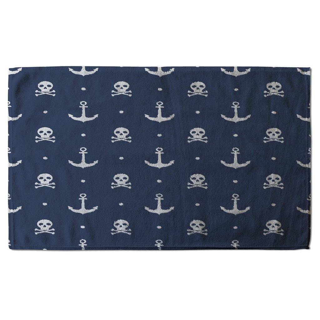 Anchor with Skull & Bones (Kitchen Towel) - Andrew Lee Home and Living