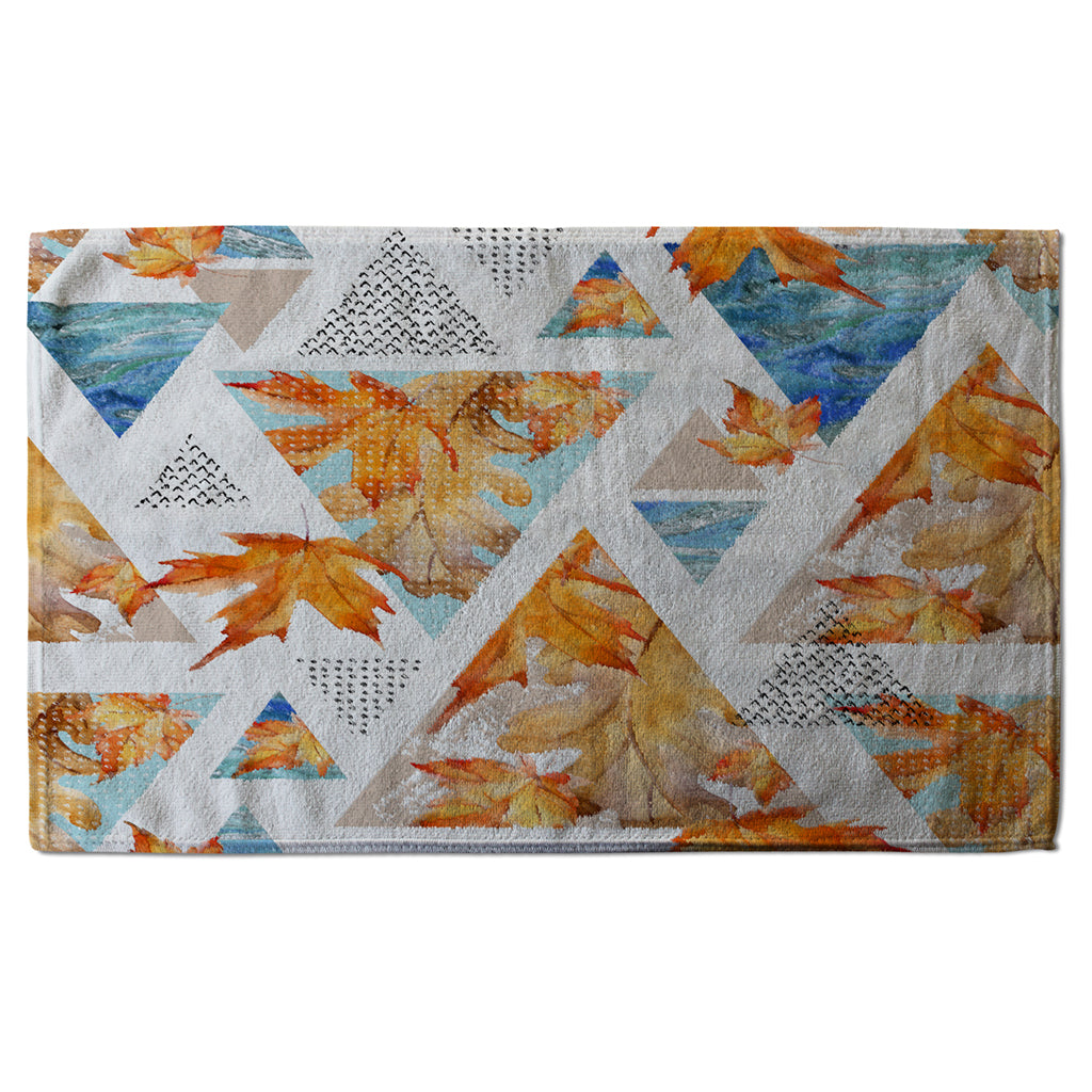 New Product Autumn Geometrics with Maple Leaves (Kitchen Towel)  - Andrew Lee Home and Living