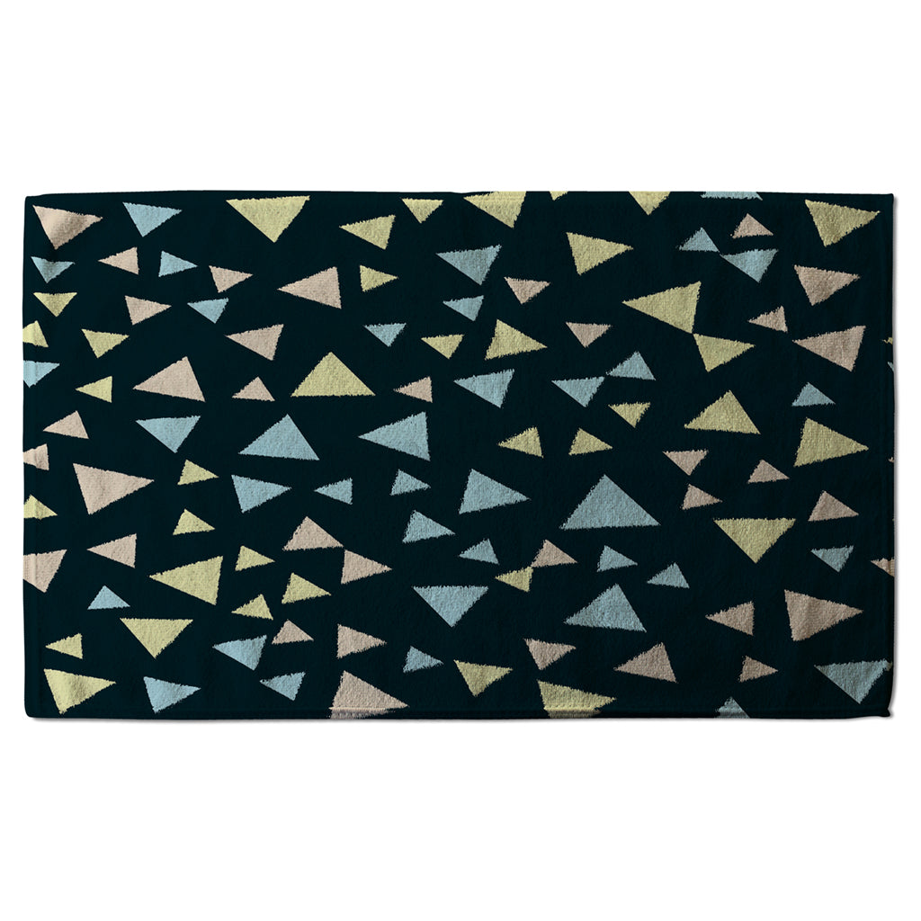 New Product Yellow & Blue Triangles (Kitchen Towel)  - Andrew Lee Home and Living
