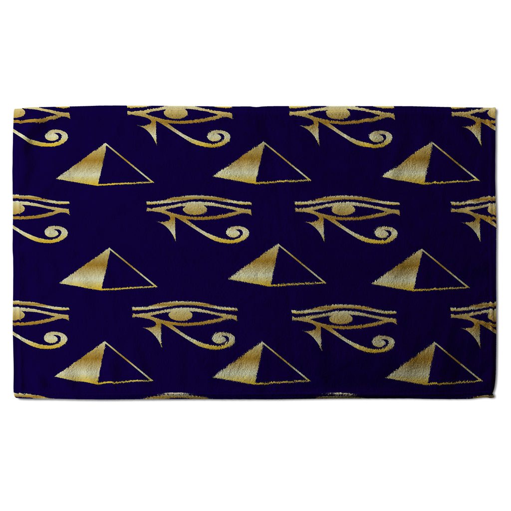 New Product Gold Pyramid & Eye Of Horus (Kitchen Towel)  - Andrew Lee Home and Living