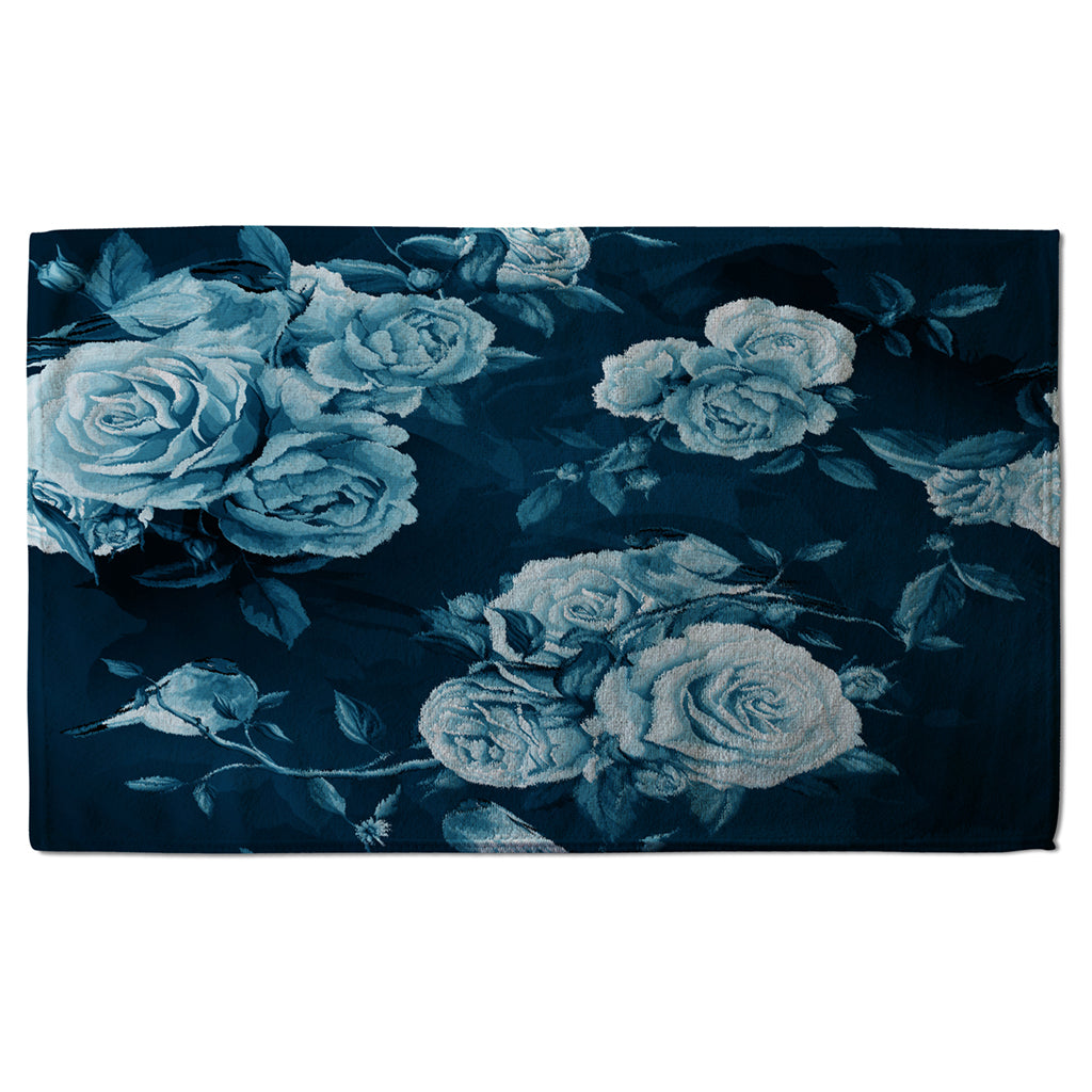 New Product Winter Blue Roses (Kitchen Towel)  - Andrew Lee Home and Living