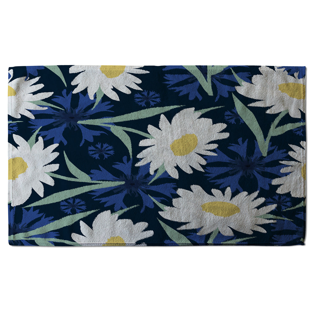 New Product Daisies on Navy (Kitchen Towel)  - Andrew Lee Home and Living