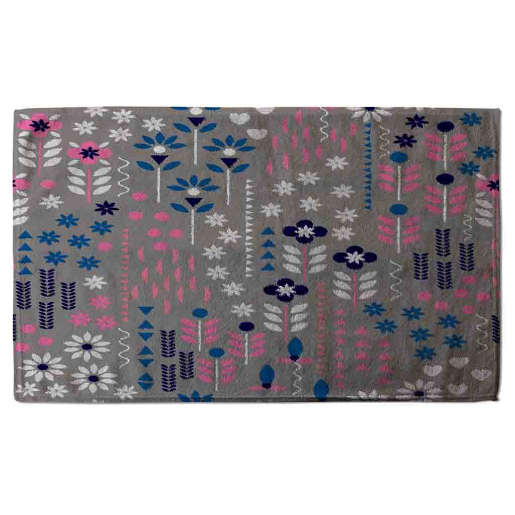 New Product Selection of Flowers in Pink, Blue & White (Kitchen Towel)  - Andrew Lee Home and Living