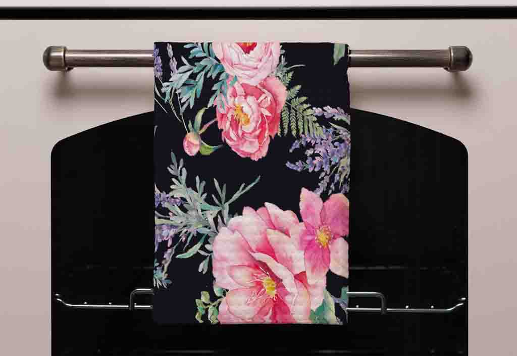 New Product Watercolour Painting of Flowers (Kitchen Towel)  - Andrew Lee Home and Living