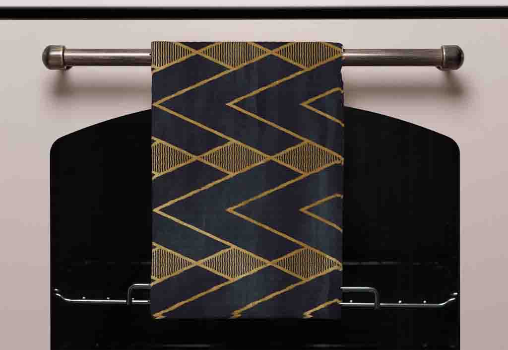 New Product Gold Geometreic Lines (Kitchen Towel)  - Andrew Lee Home and Living