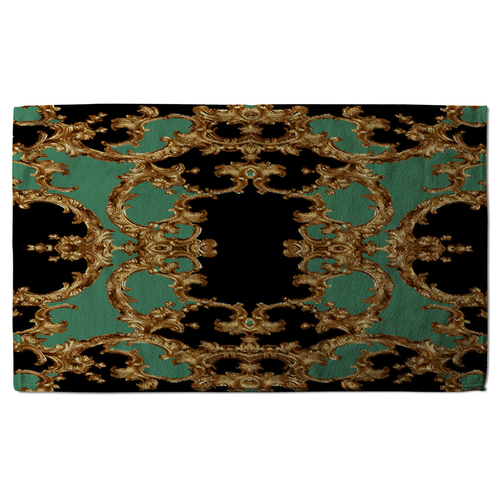 New Product Black & Green Baroque (Kitchen Towel)  - Andrew Lee Home and Living