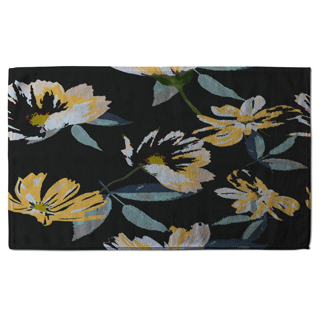 New Product Yellow Flowers on Green (Kitchen Towel)  - Andrew Lee Home and Living