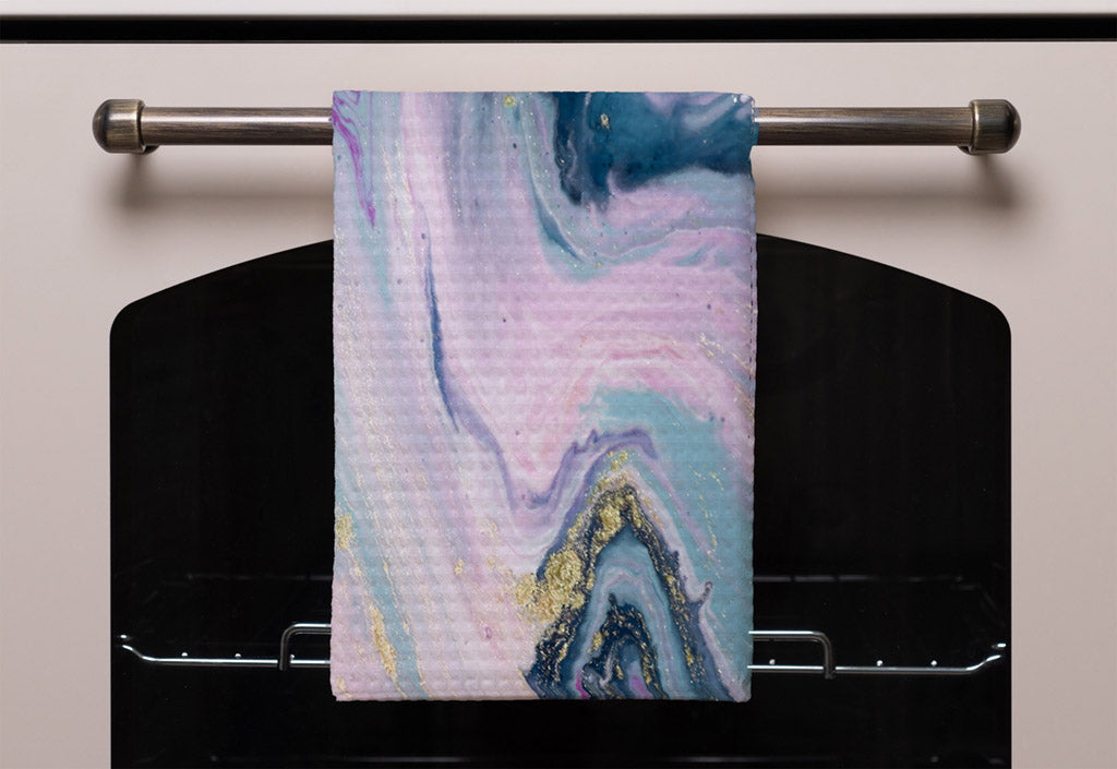 New Product Blue & Pink Marble (Kitchen Towel)  - Andrew Lee Home and Living
