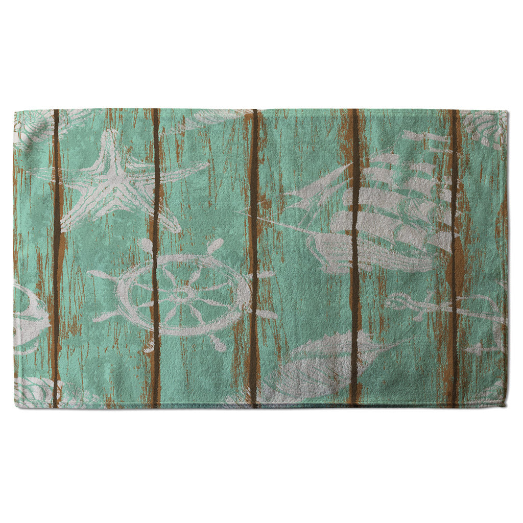 New Product Nautical Elements on Wood (Kitchen Towel)  - Andrew Lee Home and Living