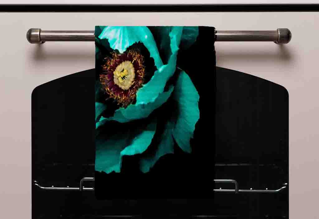 New Product Cyan Peony Flower (Kitchen Towel)  - Andrew Lee Home and Living