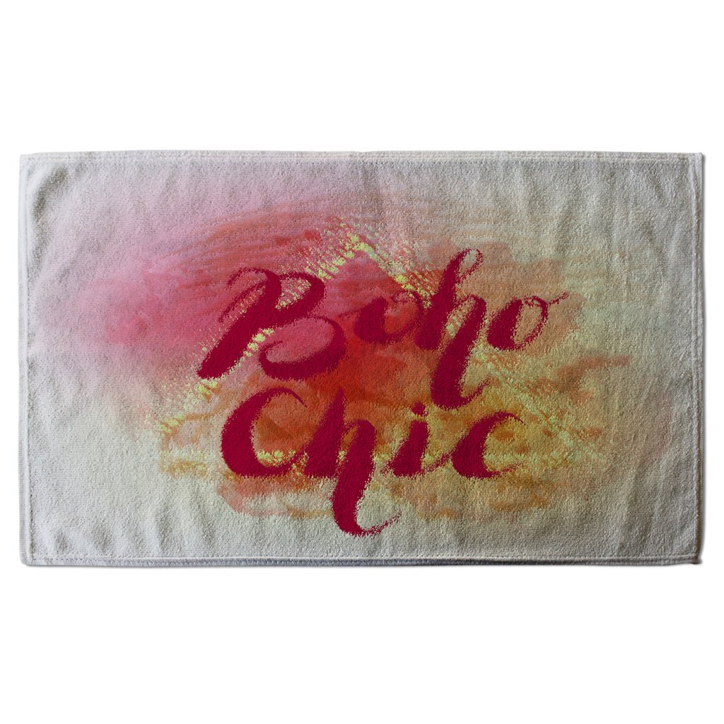 New Product Boho Chic lettering on beautiful watercolor background (Kitchen Towel)  - Andrew Lee Home and Living