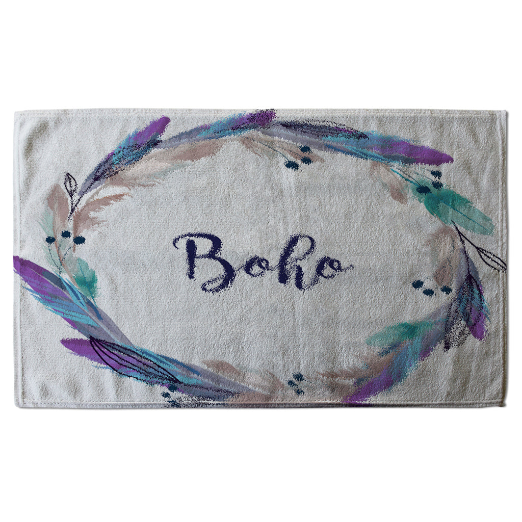 New Product Boho style wreath feathers (Kitchen Towel)  - Andrew Lee Home and Living