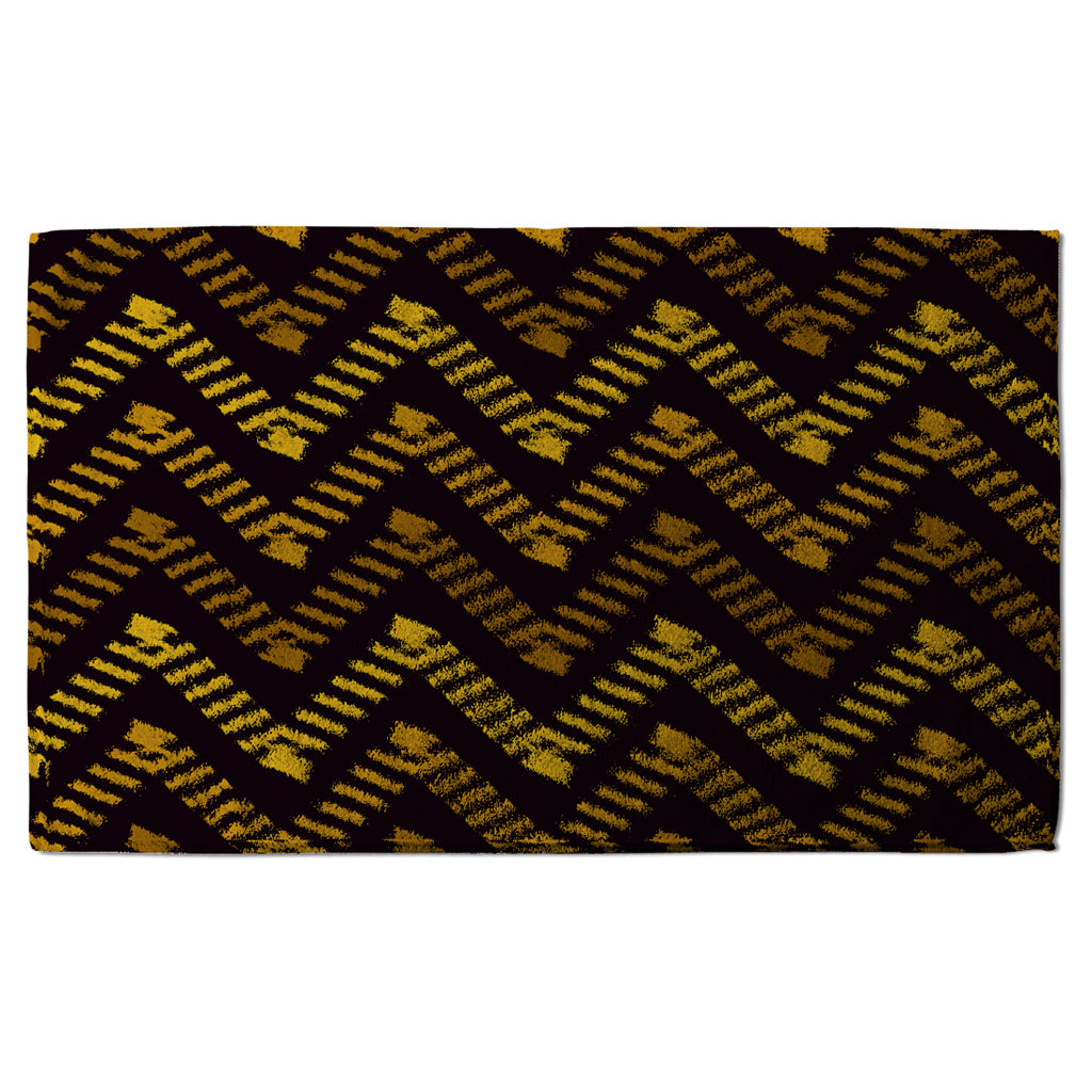 New Product Freehand horizontal zigzag chevron stripes Boho chic (Kitchen Towel)  - Andrew Lee Home and Living