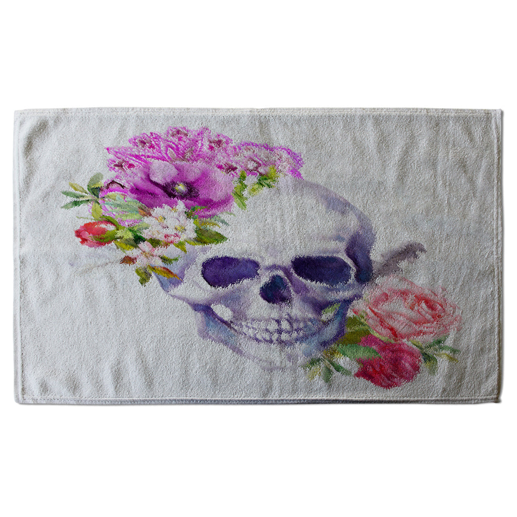 New Product Human skull with flowers (Kitchen Towel)  - Andrew Lee Home and Living