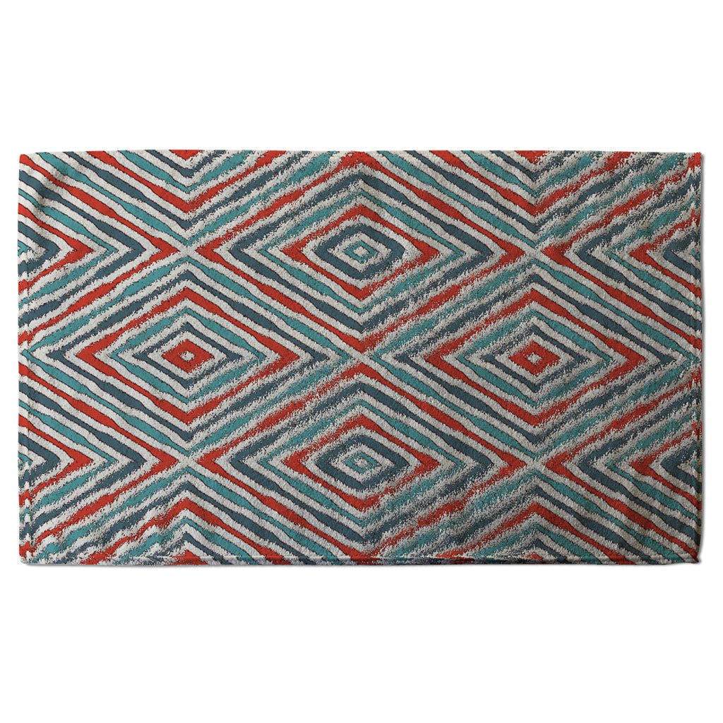 New Product Repeated squares and rhombuses ornamental abstract Tribal motif (Kitchen Towel)  - Andrew Lee Home and Living