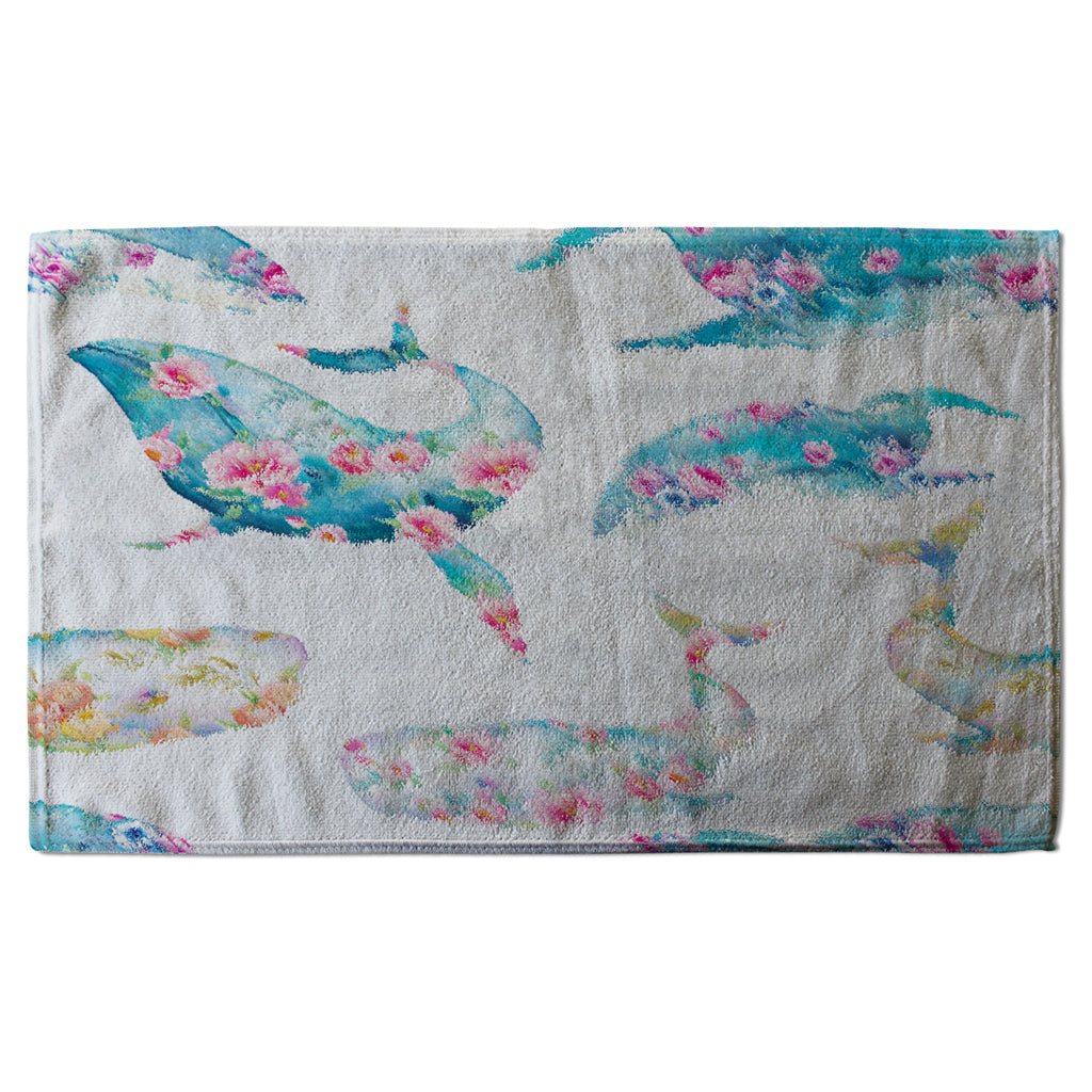 New Product Whale with flowers (Kitchen Towel)  - Andrew Lee Home and Living