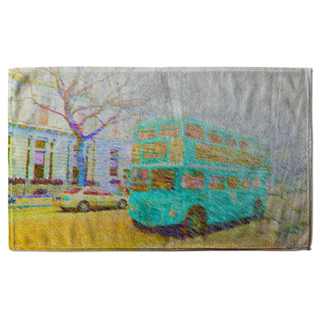 New Product london bus green front (Kitchen Towel)  - Andrew Lee Home and Living