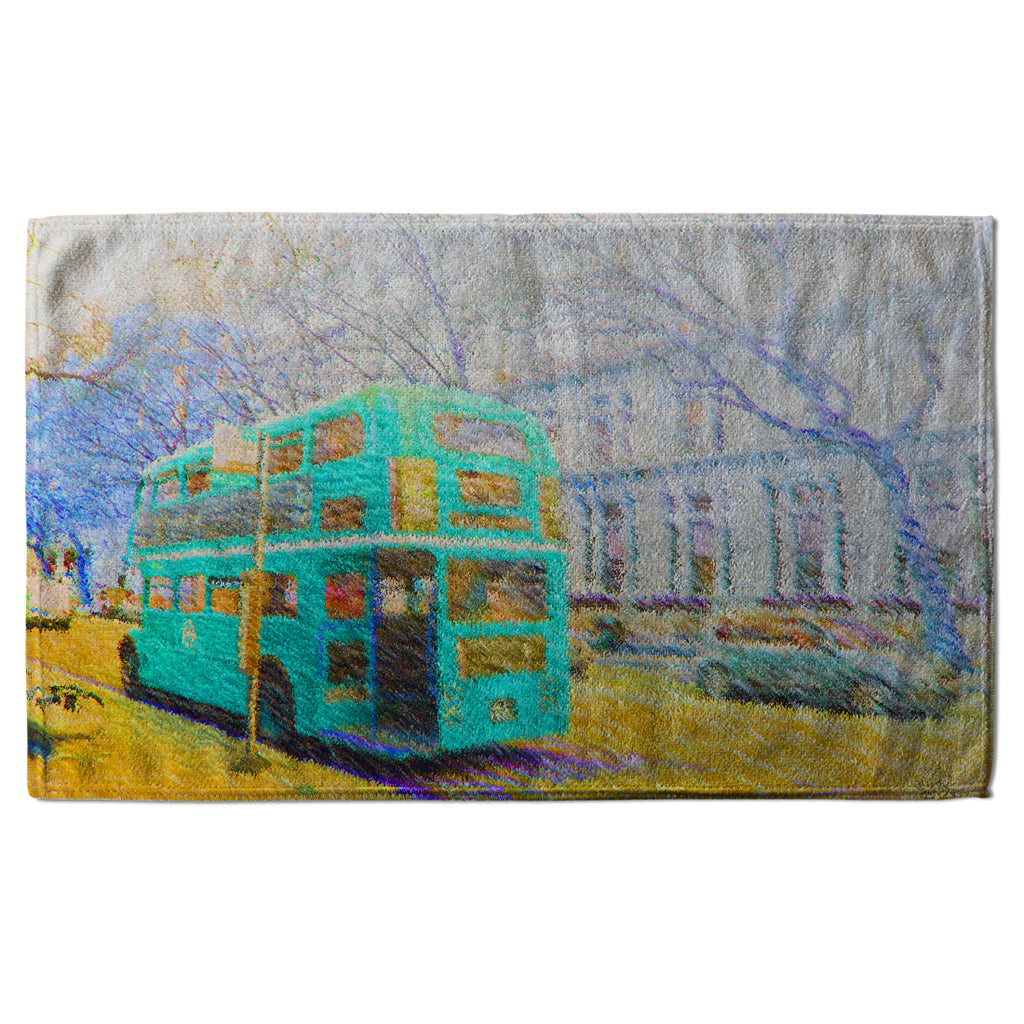 New Product London bus green rear (Kitchen Towel)  - Andrew Lee Home and Living