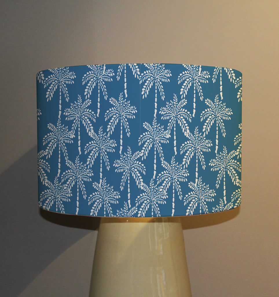 New Product White outline palm trees on summer sky blue (Ceiling & Lamp Shade)  - Andrew Lee Home and Living