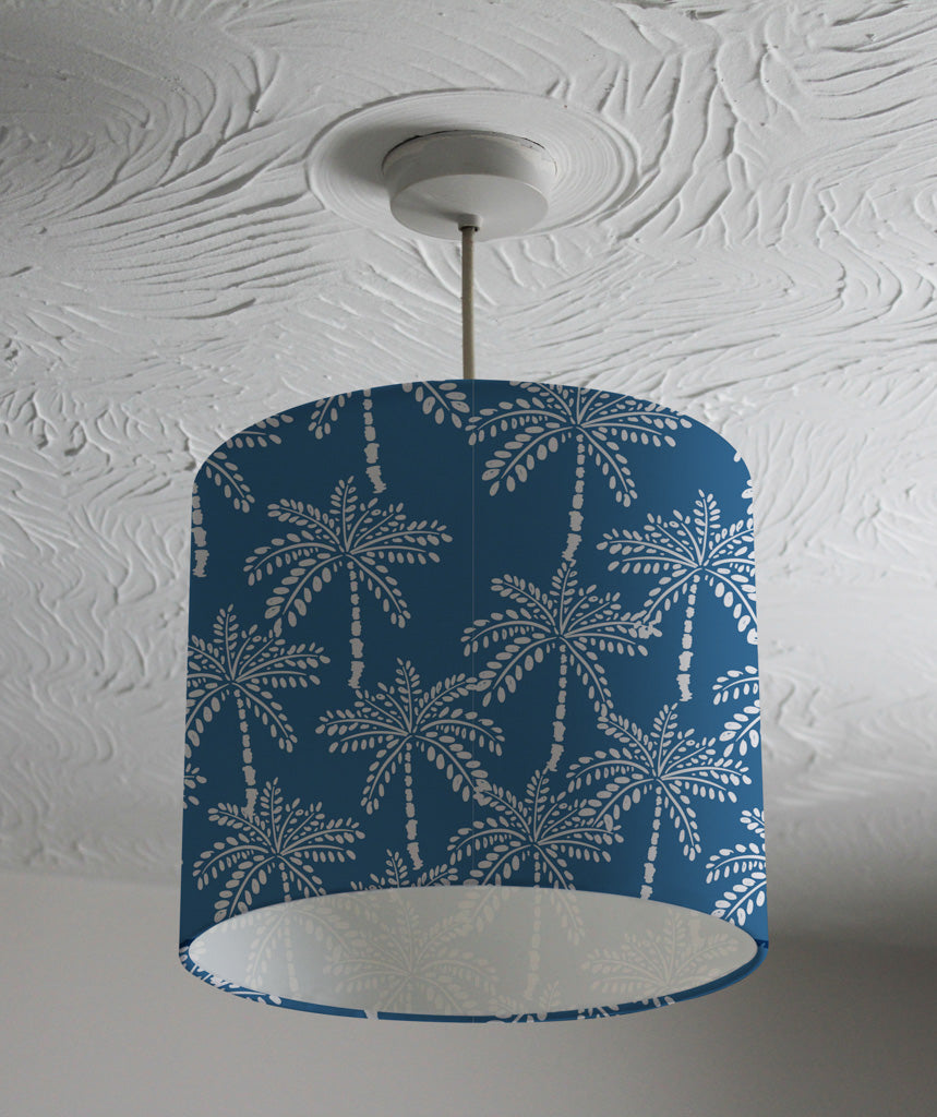 New Product White outline palm trees on summer sky blue (Ceiling & Lamp Shade)  - Andrew Lee Home and Living