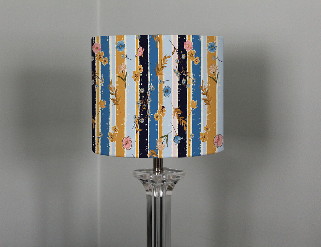New Product Beautiful meadow flowers on candy colorful brush stripes (Ceiling & Lamp Shade)  - Andrew Lee Home and Living