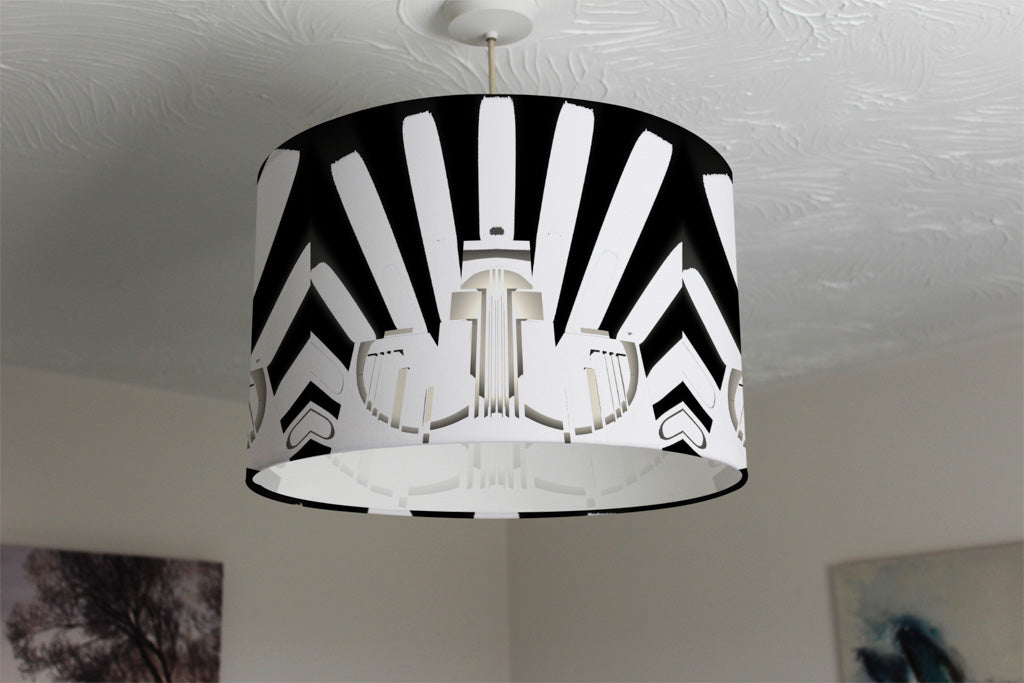New Product Art Deco Skyscraper in Black & White (Ceiling & Lamp Shade)  - Andrew Lee Home and Living