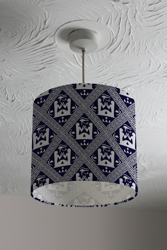 New Product Egyptian Hieroglyphs in Navy (Ceiling & Lamp Shade)  - Andrew Lee Home and Living