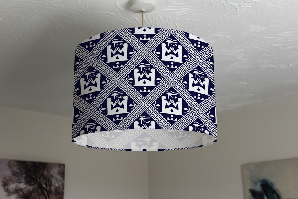 New Product Egyptian Hieroglyphs in Navy (Ceiling & Lamp Shade)  - Andrew Lee Home and Living