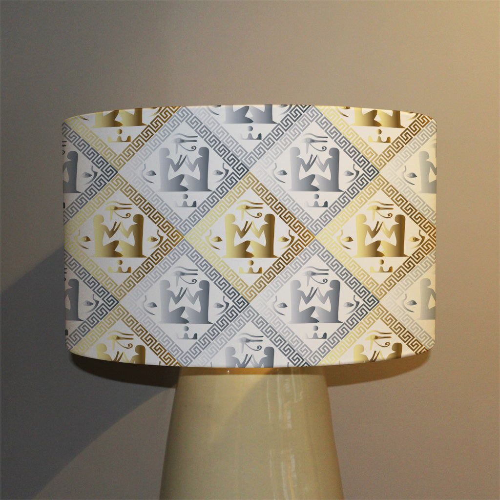 New Product Egyptian Hieroglyphs in Gold & Silver (Ceiling & Lamp Shade)  - Andrew Lee Home and Living