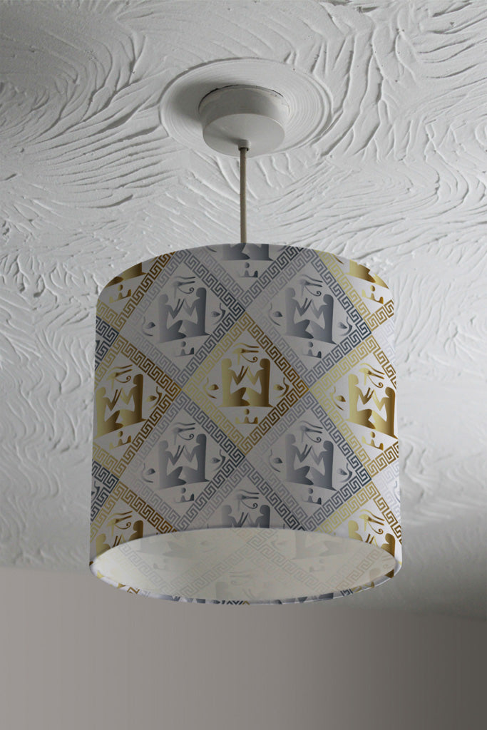 New Product Egyptian Hieroglyphs in Gold & Silver (Ceiling & Lamp Shade)  - Andrew Lee Home and Living