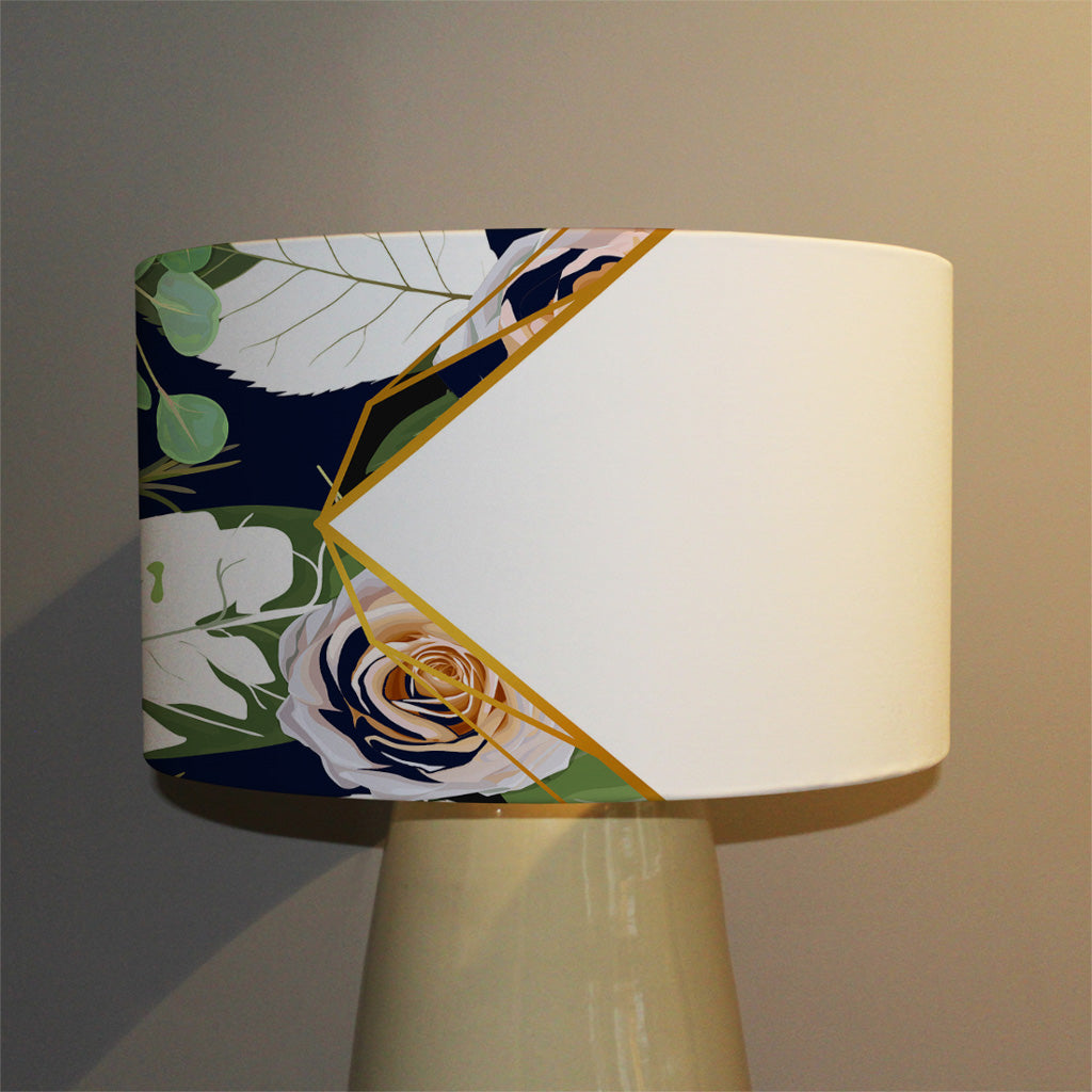 New Product Decorative Flowers On Navy Background (Ceiling & Lamp Shade)  - Andrew Lee Home and Living