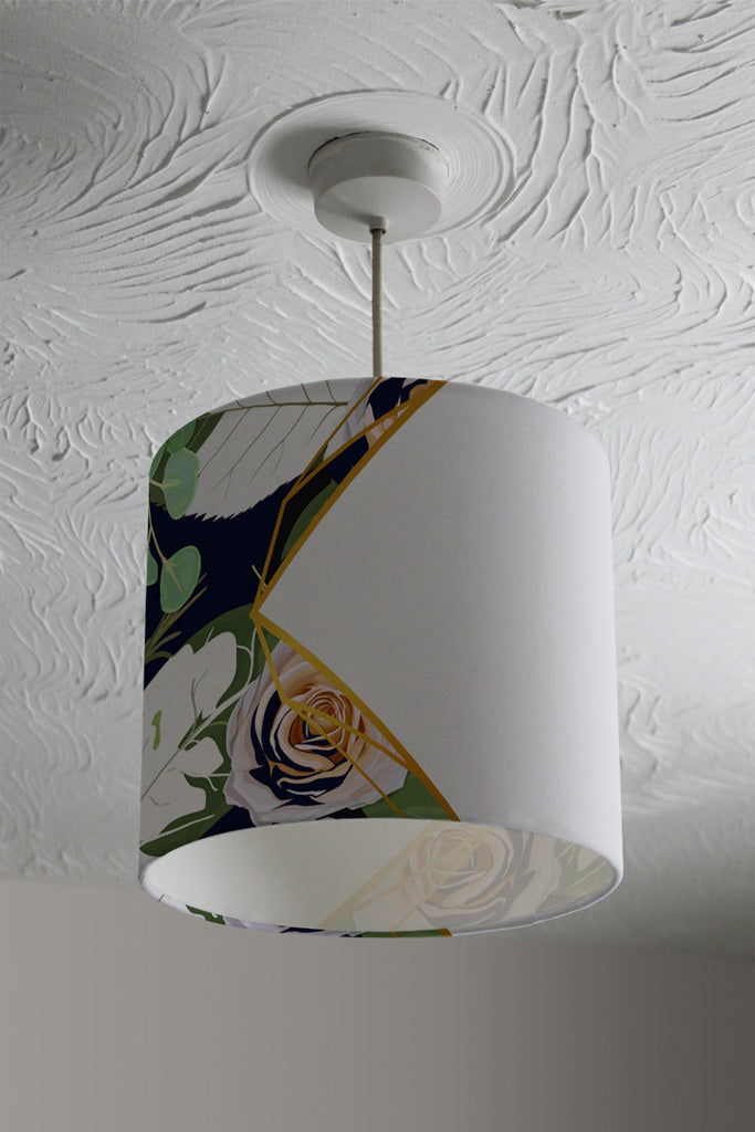 New Product Decorative Flowers On Navy Background (Ceiling & Lamp Shade)  - Andrew Lee Home and Living