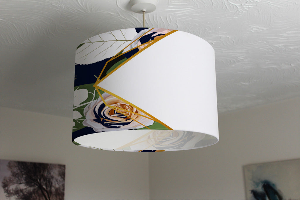 New Product Decorative Flowers On Navy Background (Ceiling & Lamp Shade)  - Andrew Lee Home and Living