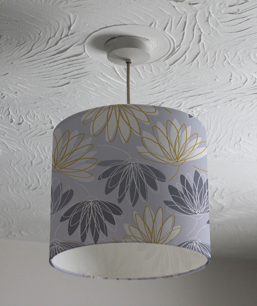 New Product Water lilies hand drawing in gray, beige and white (Ceiling & Lamp Shade)  - Andrew Lee Home and Living